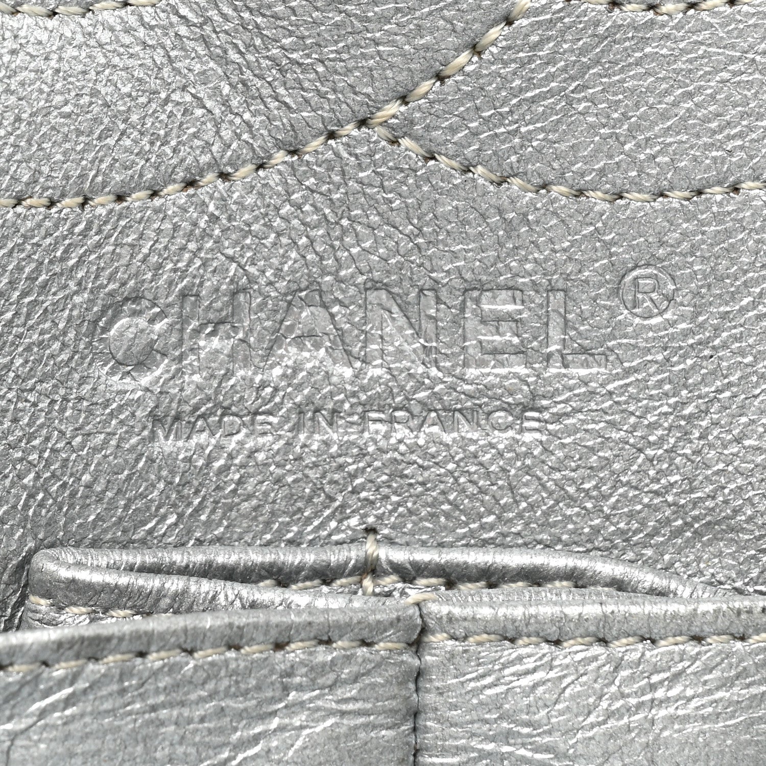 Chanel Metallic Calfskin Striped 2.55 Reissue 227 Silver 7 of 18