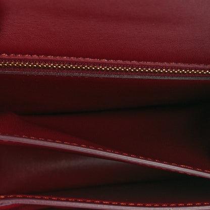 Celine Box Calfskin Small Classic Box Flap Bag Burgundy 7 of 11