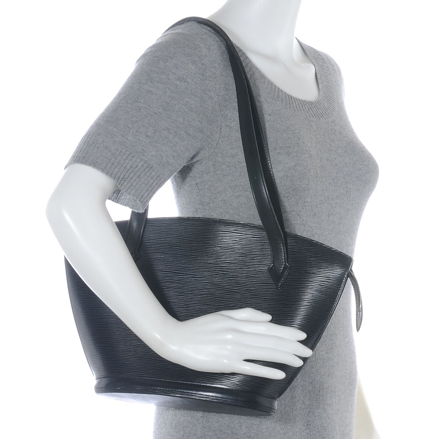 Epi Saint Jacques PM Long Straps Black