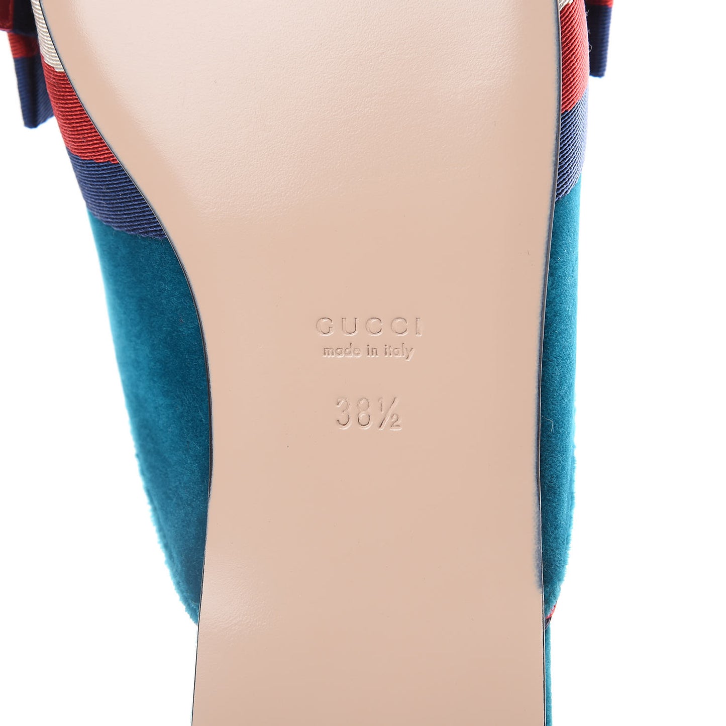 Velvet Sylvie Bow Slippers 38.5 Pavone