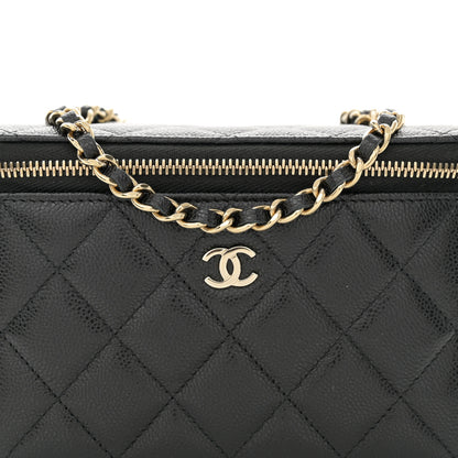 Chanel Caviar Quilted Small Vanity Case With Chain Black 8 of 11