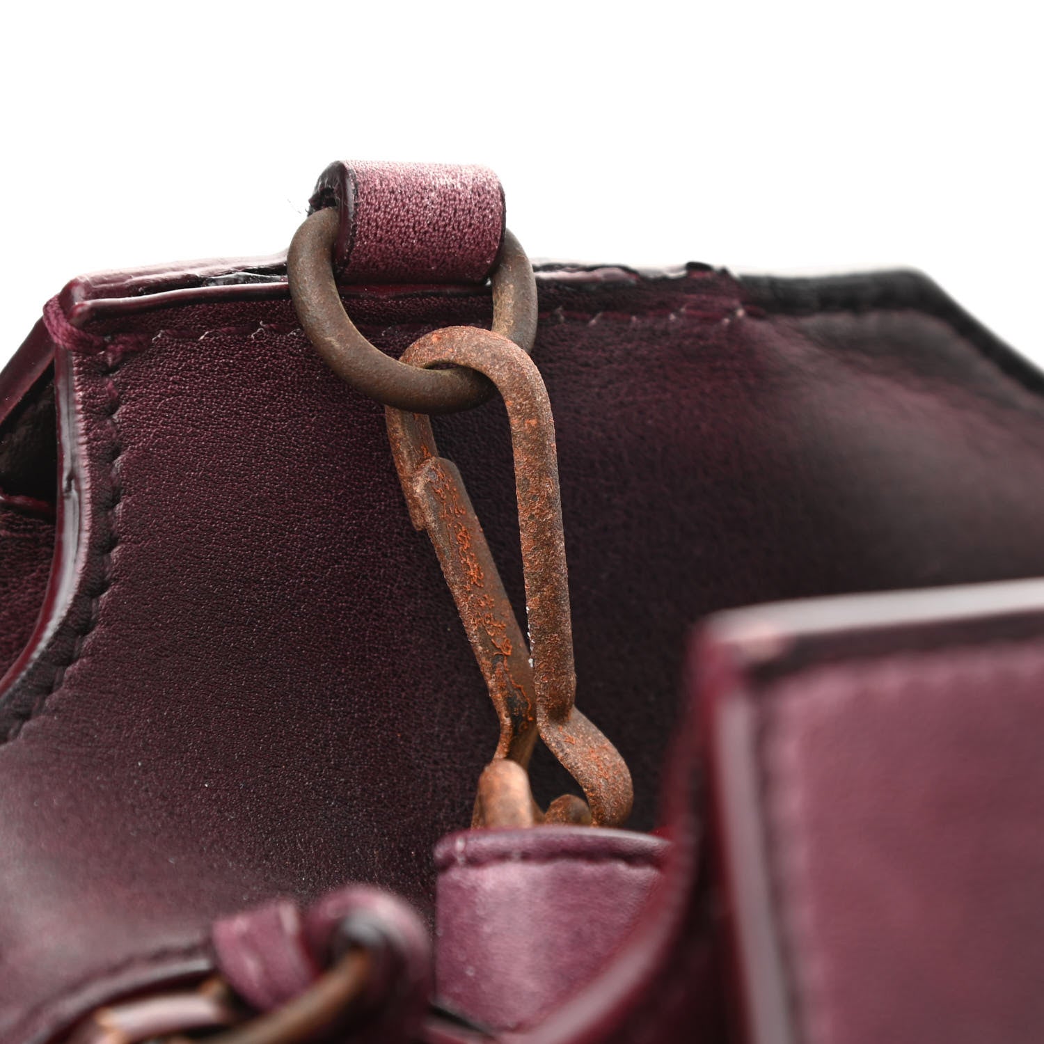Balenciaga Used Calfskin Rust Hardware Neo Classic City Burgundy 17 of 21
