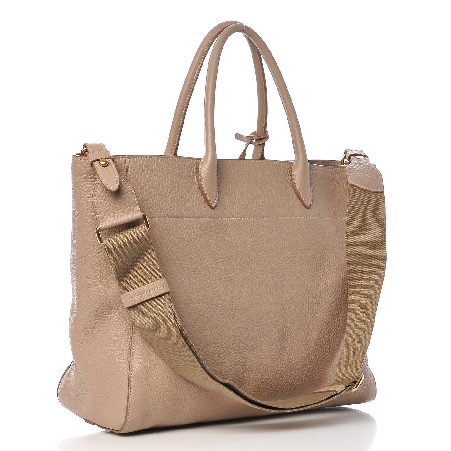 Vitello Daino Shopping Tote Cammeo
