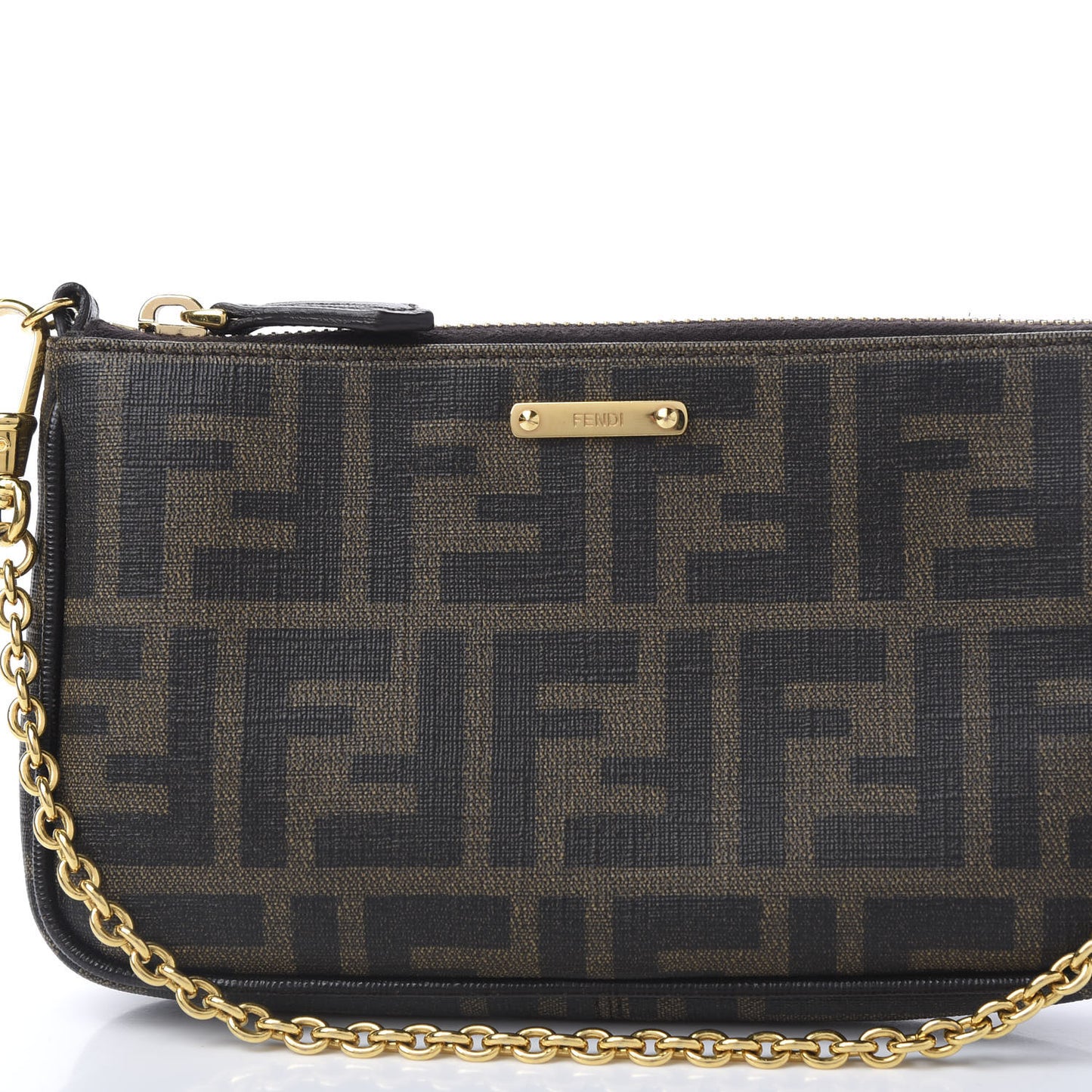 Zucca Spalmati Vitello Elite Pochette Tobacco Ebano