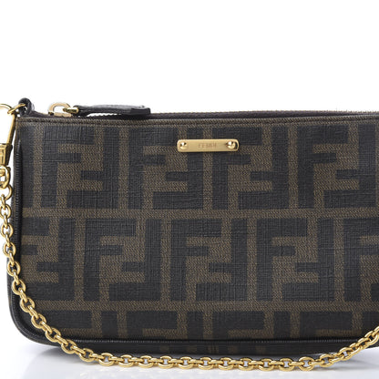Fendi Zucca Spalmati Vitello Elite Pochette Tobacco Ebano 9 of 10