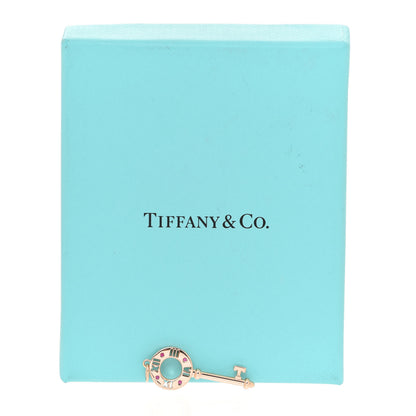 Tiffany 18K Rose Gold Ruby Atlas Pierced Key Pendant 4 of 4