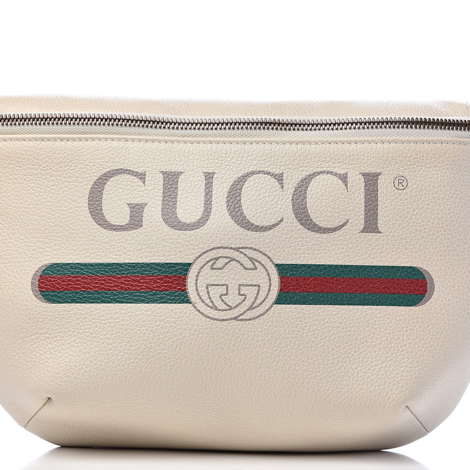 Gucci Grained Calfskin Logo Belt Bag White 10 of 10