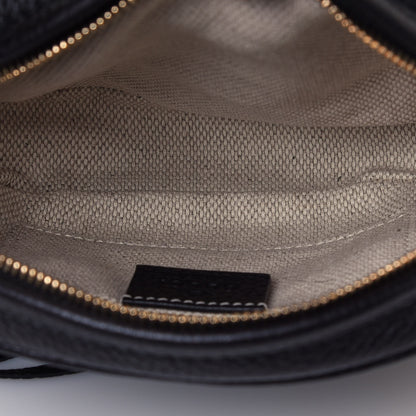 Gucci Pebbled Calfskin Mini Soho Chain Bag Black 5 of 13