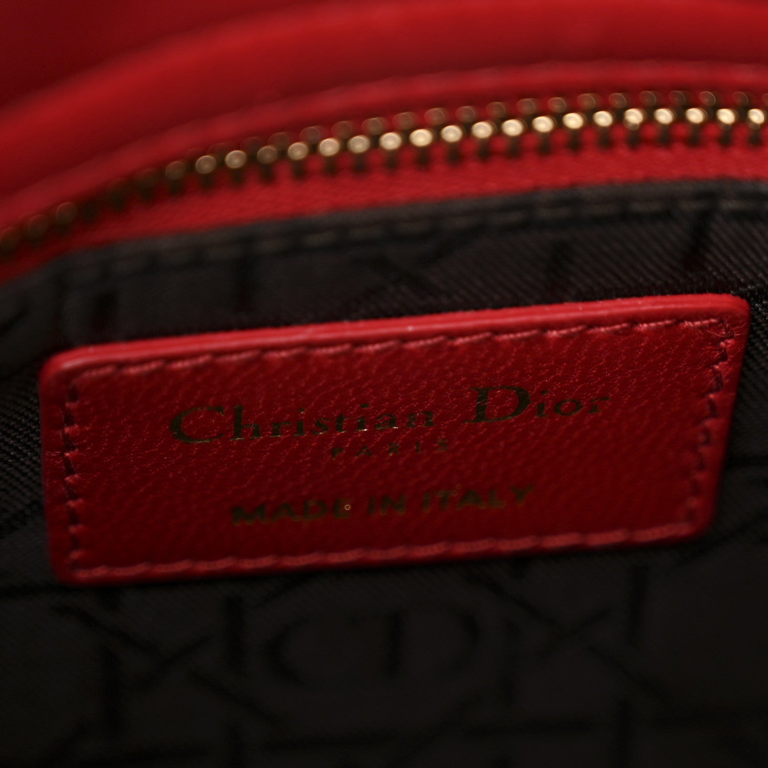 Christian Dior Lambskin Cannage Mini Lady Dior Red 6 of 15
