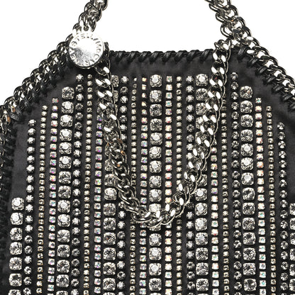 Stella McCartney Eco Satin Tiny Crystal Fringe Falabella Tote Black 8 of 10