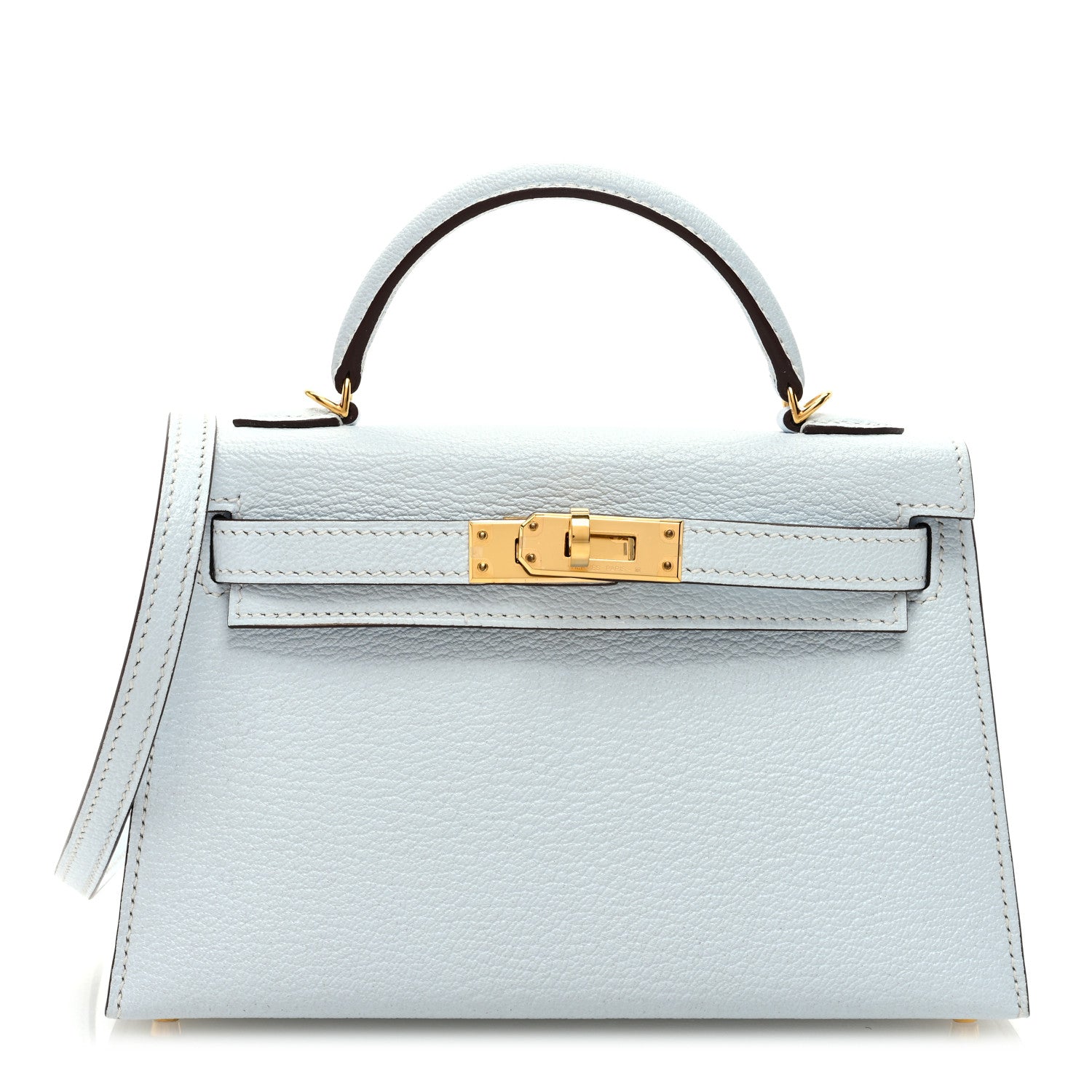 Hermes Chevre Mysore Mini Kelly Sellier 20 Bleu Brume 1 of 11