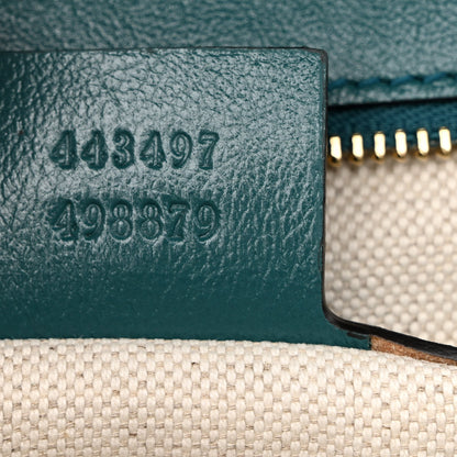 Gucci Azalea Calfskin Enamel Matelasse Diagonal Small Torchon GG Marmont Shoulder Bag Imperial Blue Pavone 6 of 10