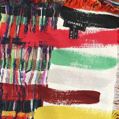 Chanel Silk Paint Print Scarf Multicolor 3 of 4
