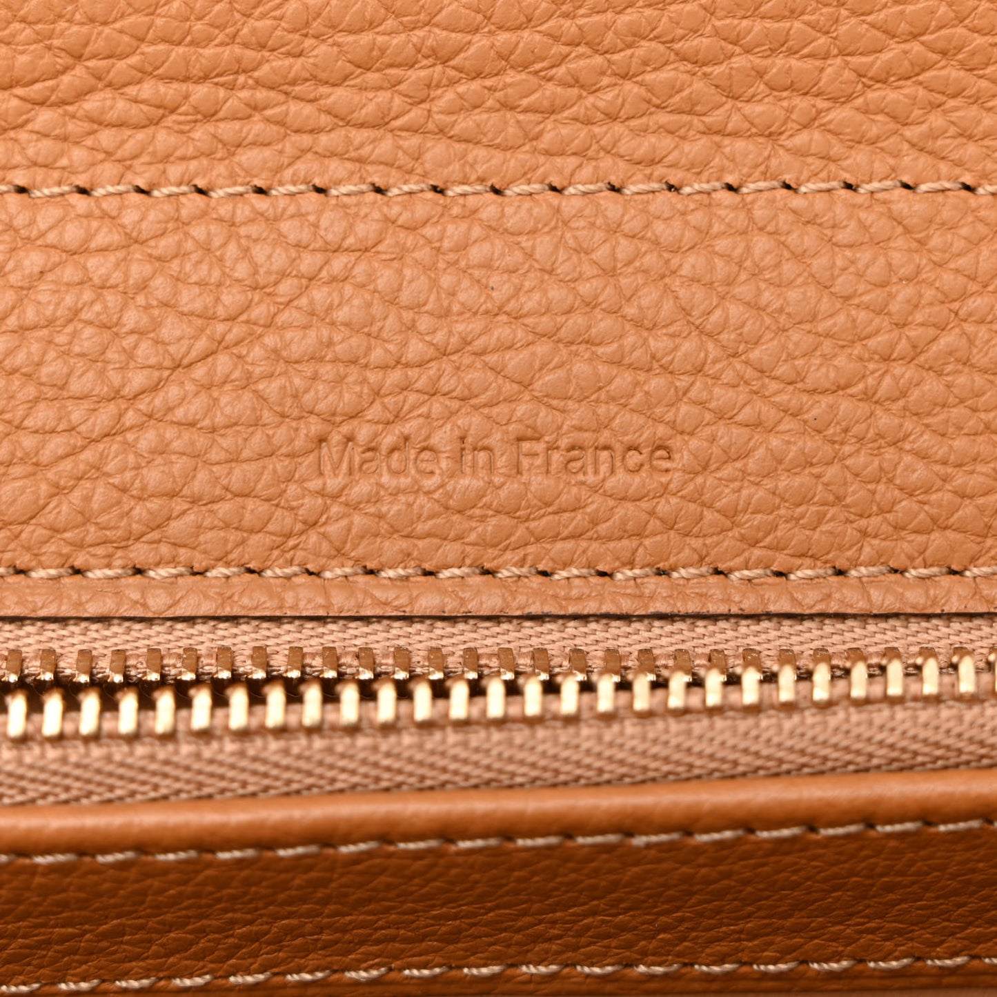 Grained Calfskin MM Brillant Satchel Natural