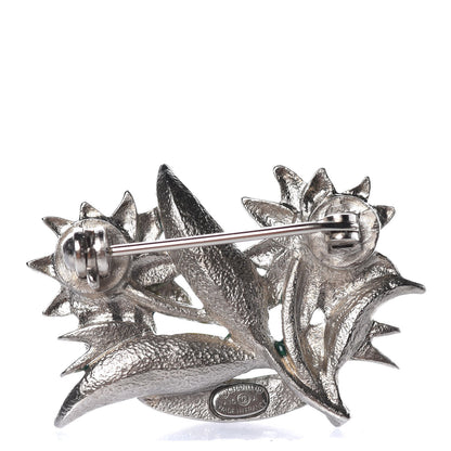Chanel Metal Resin Flower Brooch White 3 of 5