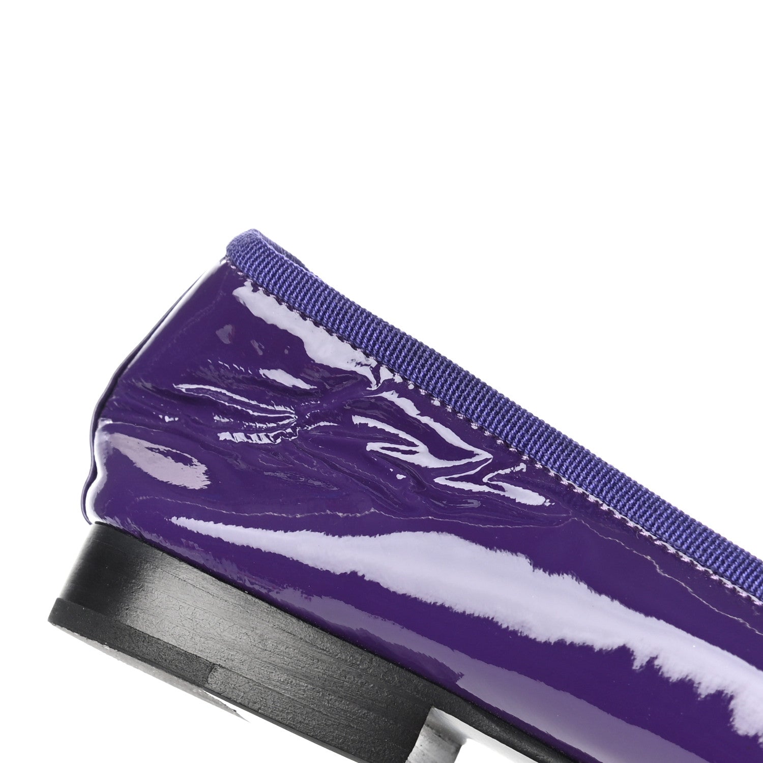 Chanel Patent Calfskin CC Cap Toe Ballerina Flats 36.5 Purple 11 of 11