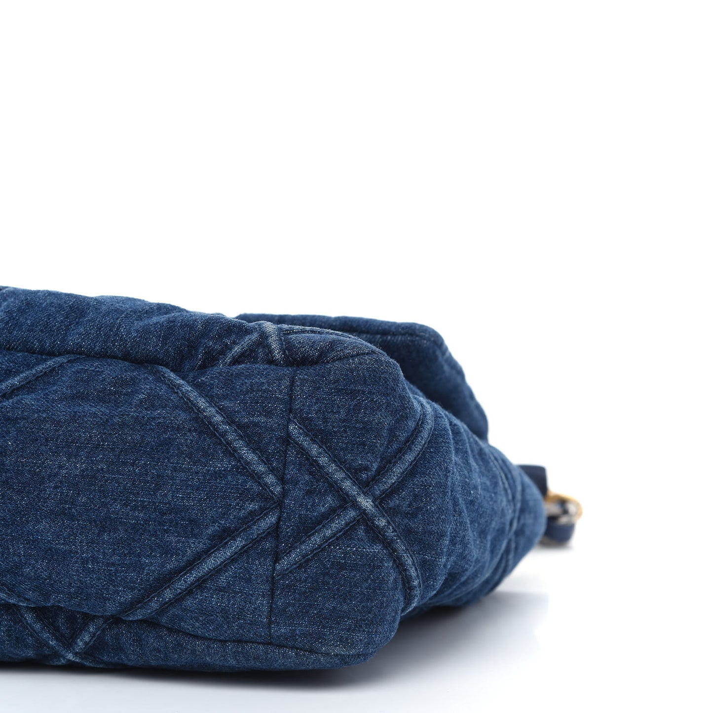 Denim Quilted Large Chanel 19 Flap Blue