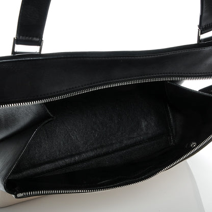 Celine Calfskin Medium Bi-Color Edge Shoulder Bag Cream 5 of 9