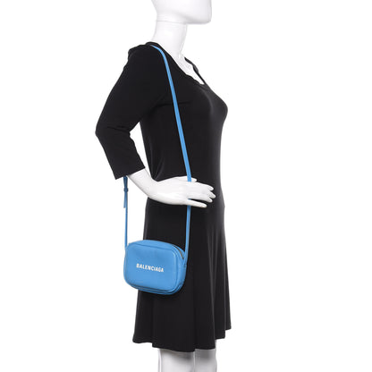 Balenciaga Calfskin Logo XS Everyday Camera Bag Bleu 2 of 9