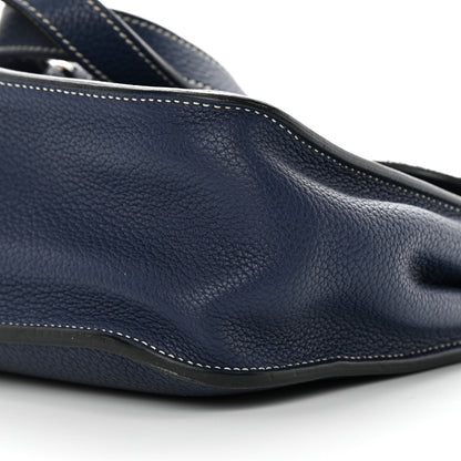 Hermes Taurillon Clemence Halzan 31 GM Bleu Encre 10 of 15
