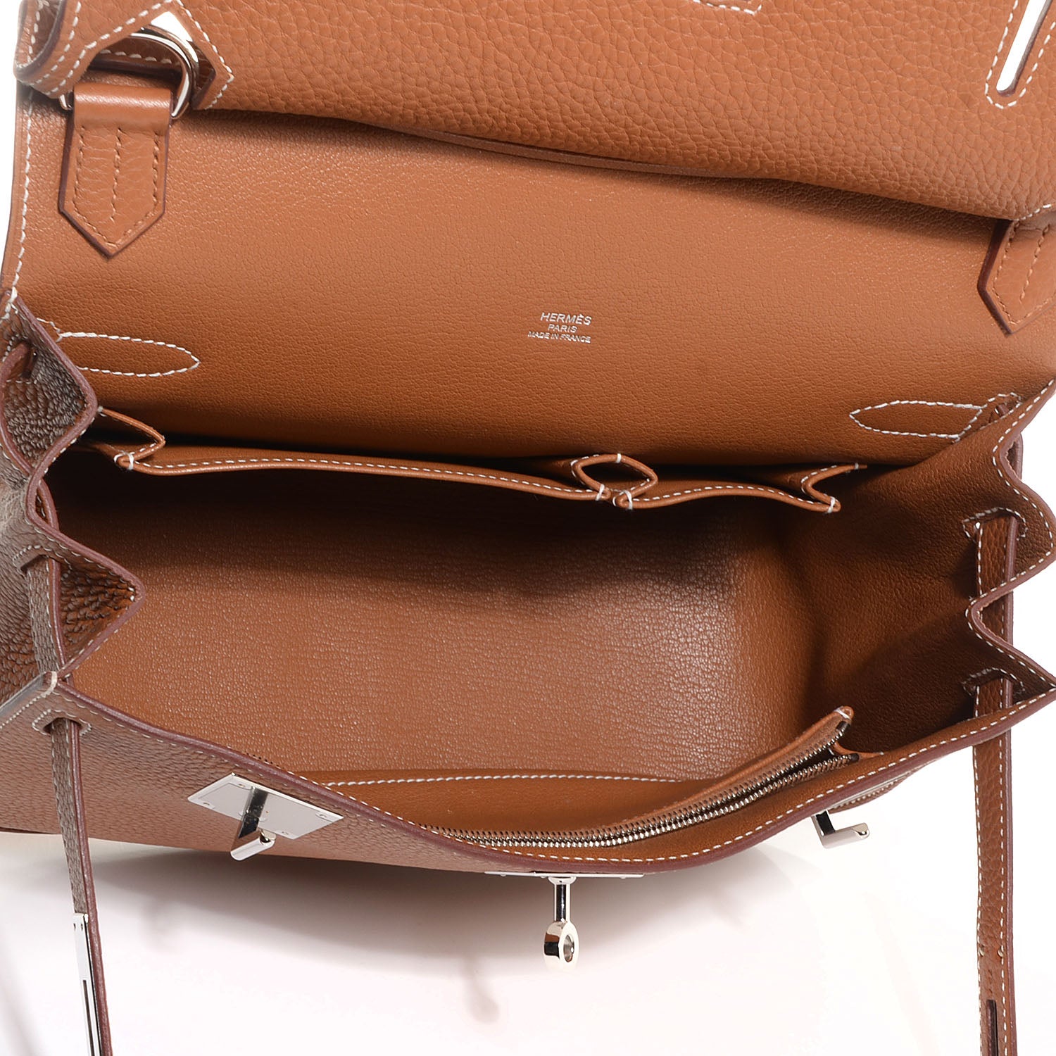 Hermes Taurillon Clemence Jypsiere 28 Gold 7 of 22