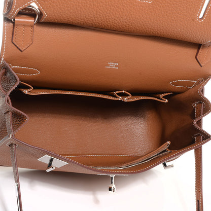 Hermes Taurillon Clemence Jypsiere 28 Gold 7 of 22
