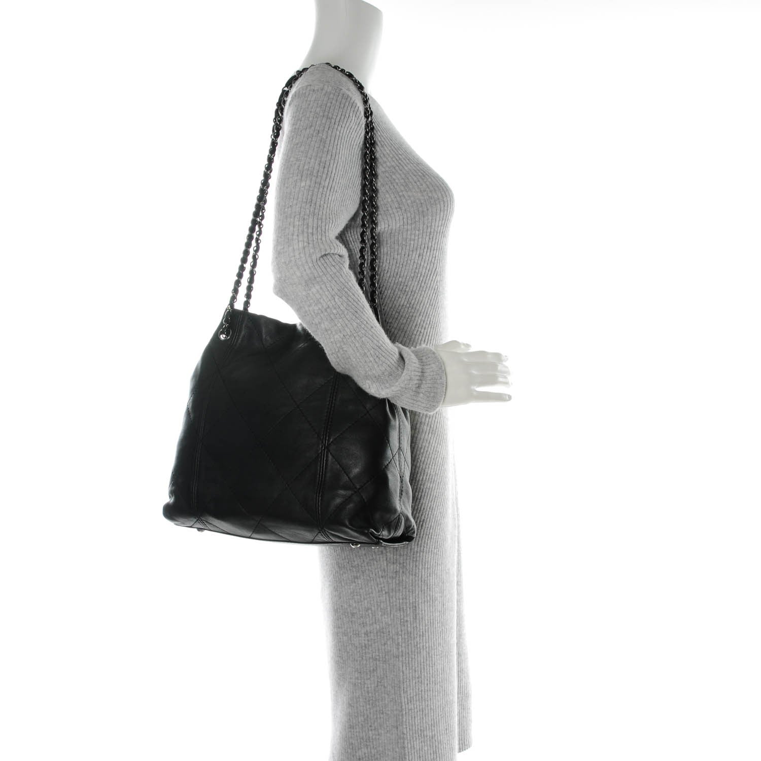 Chanel Lambskin Soft Touch Shoulder Bag Black 2 of 7