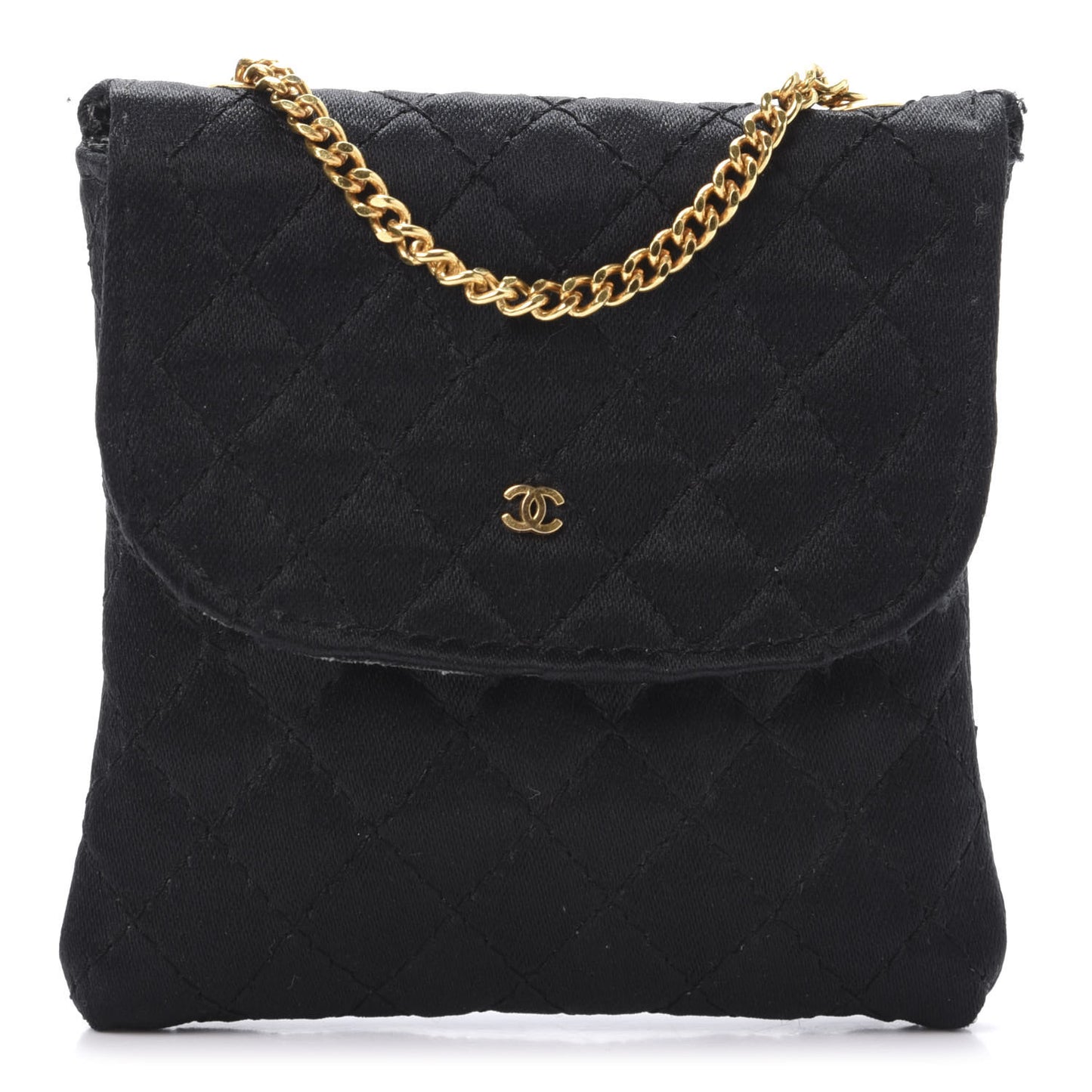 Jersey Quilted Shoulder Bag Black