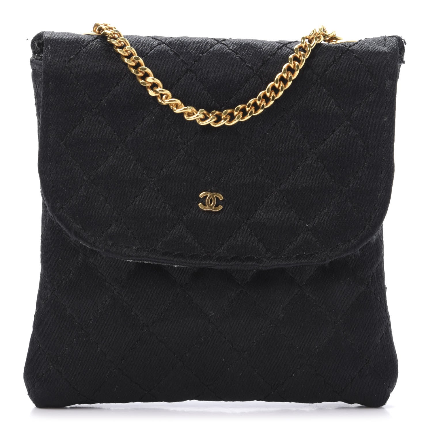 Chanel Jersey Quilted Shoulder Bag Black 1 of 9