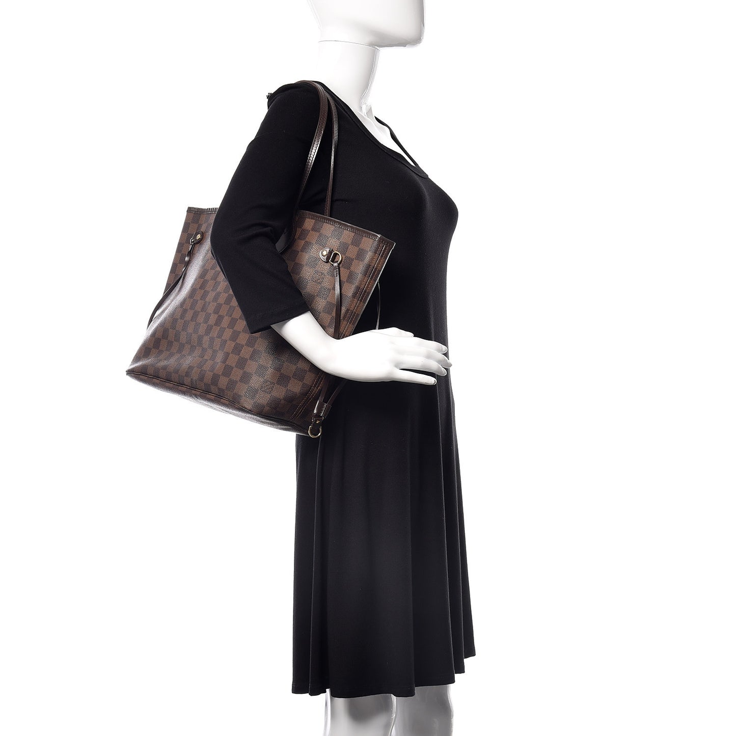 Damier Ebene Neo Neverfull MM Rose Ballerine