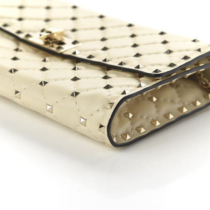 Valentino Garavani Nappa Rockstud Spike Wallet on Chain Light Ivory 7 of 10