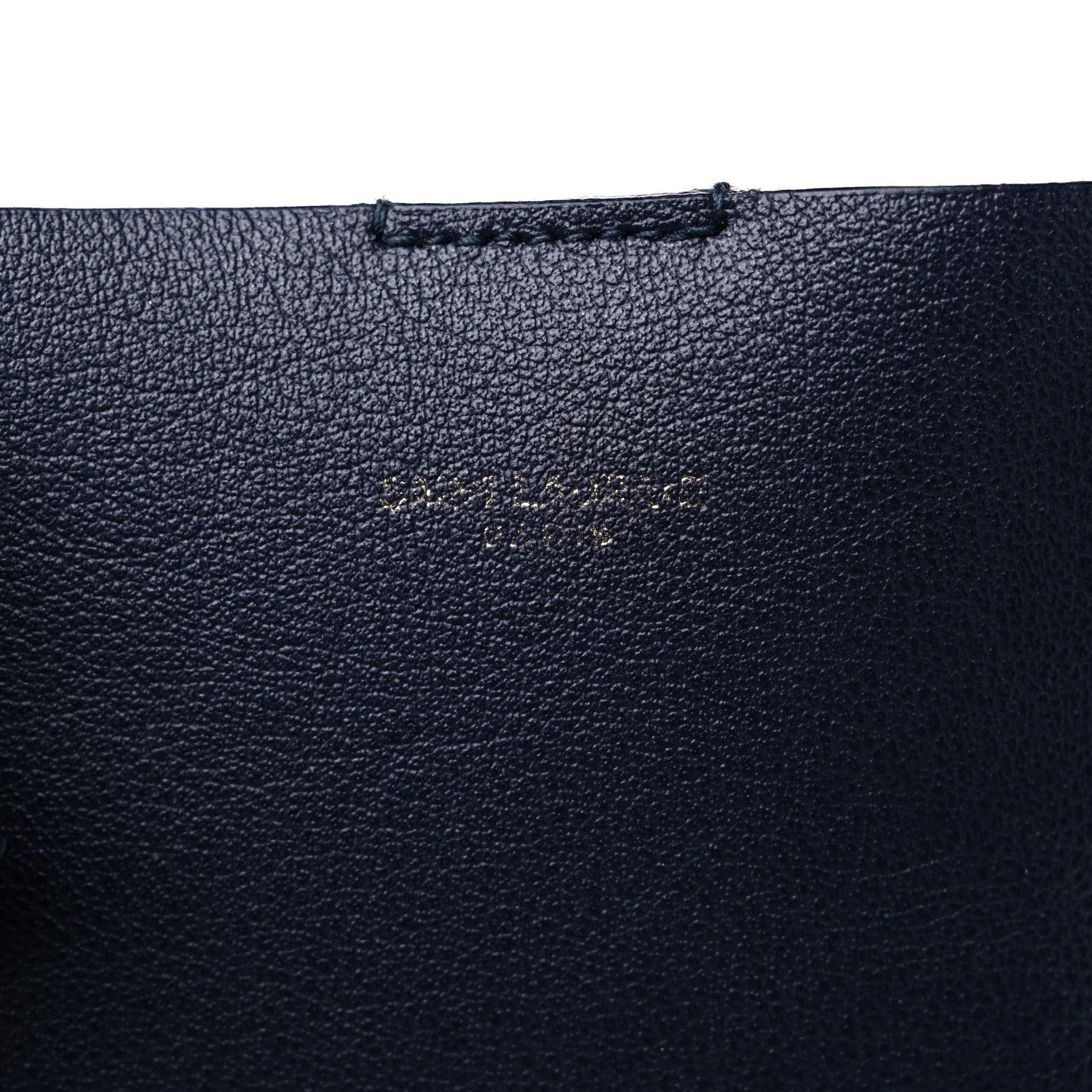 Saint Laurent Calfskin Large Shopping Tote Navy 7 of 19