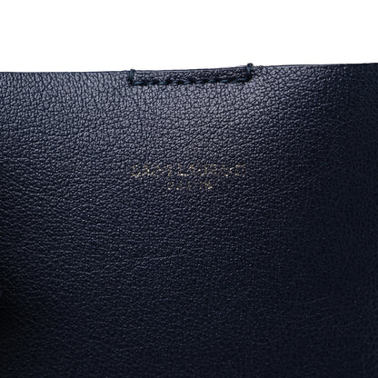 Saint Laurent Calfskin Large Shopping Tote Navy 7 of 19