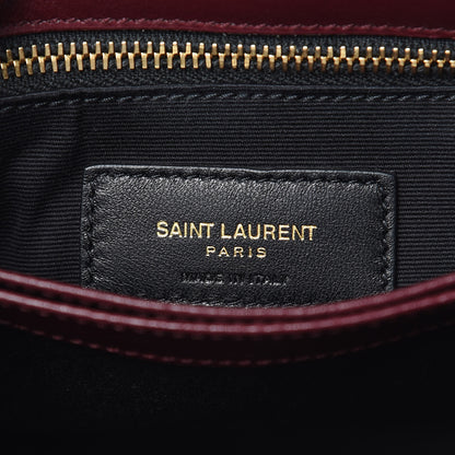 Saint Laurent Calfskin Y Quilted Monogram Toy Loulou Crossbody Bag Rouge 6 of 9