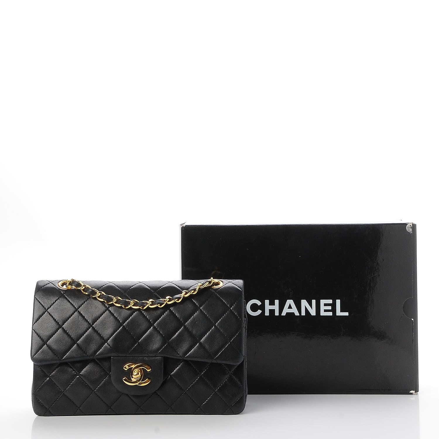 Chanel Lambskin Quilted Small Double Flap Black 9 of 9