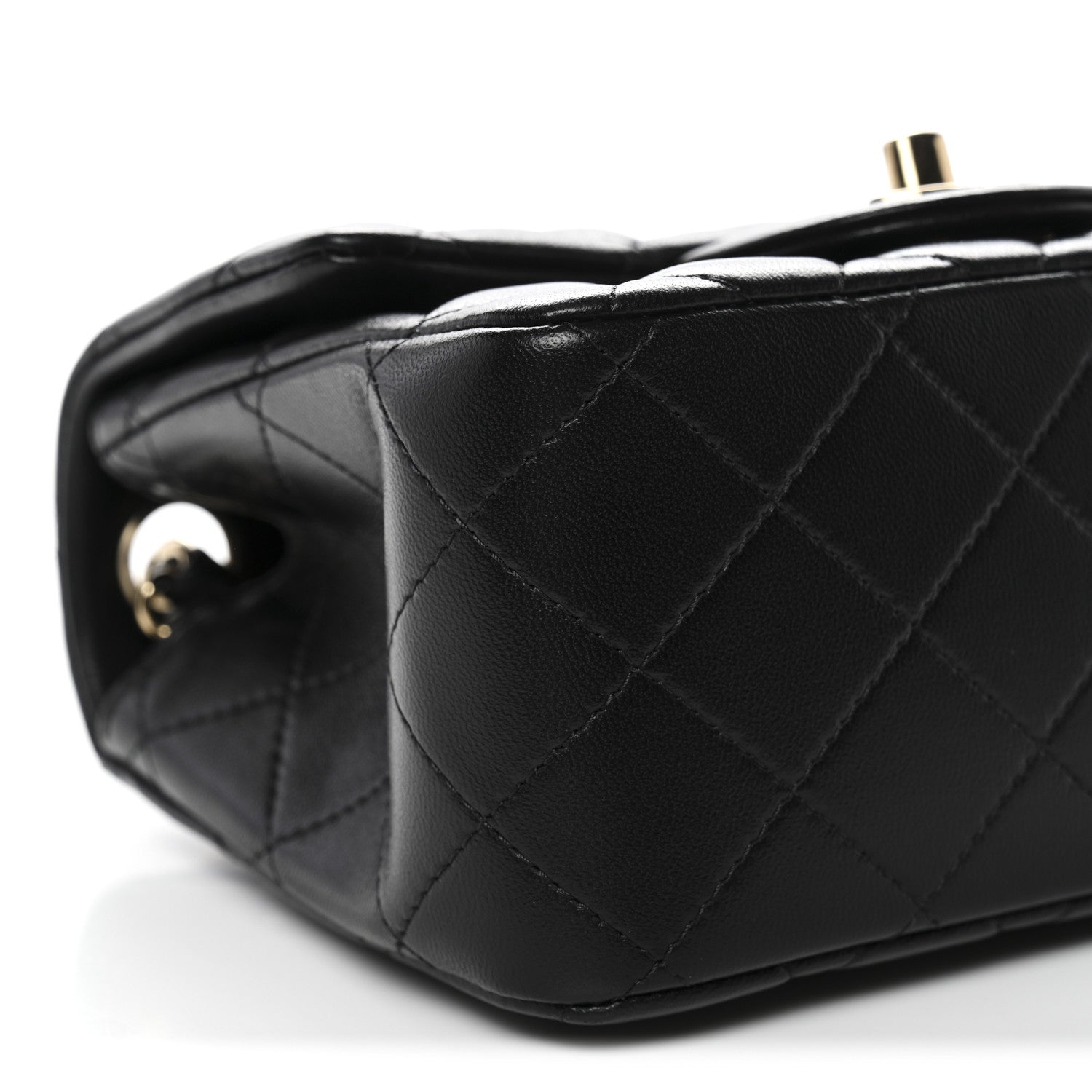 Chanel Lambskin Quilted Mini Square Flap Black 9 of 11