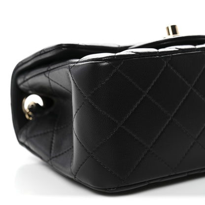 Chanel Lambskin Quilted Mini Square Flap Black 9 of 11