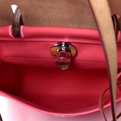 Hermes Vache Hunter Toile Herbag Zip 31 PM Rose Lipstick 4 of 4
