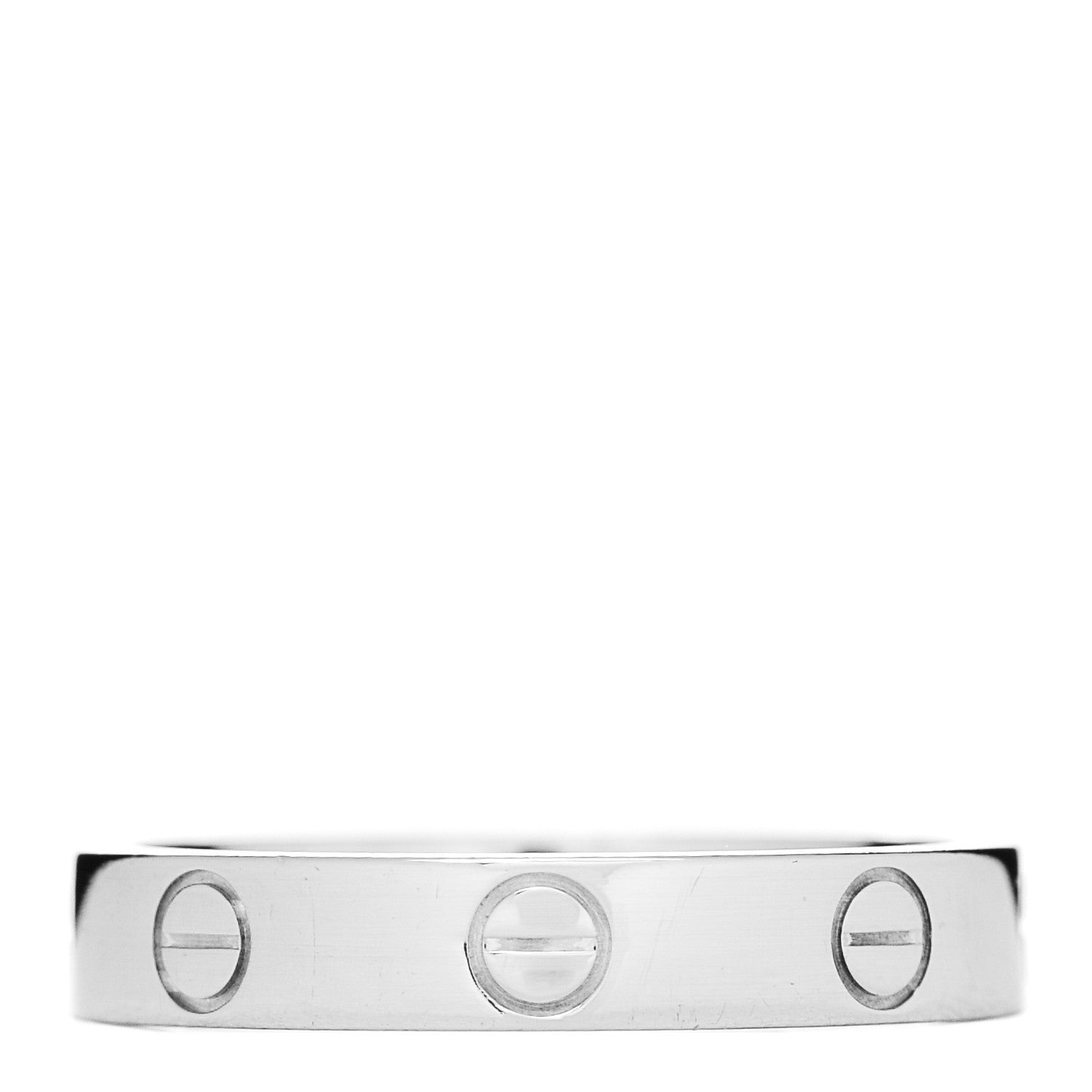 Cartier 18K White Gold 3.5mm LOVE Wedding Band Ring 54 6.75 1 of 4