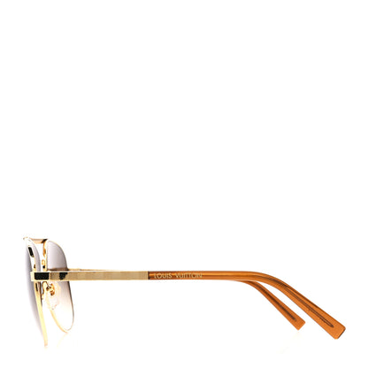 Louis Vuitton Metal Attitude Pilote Sunglasses Z0339U Gold 3 of 7