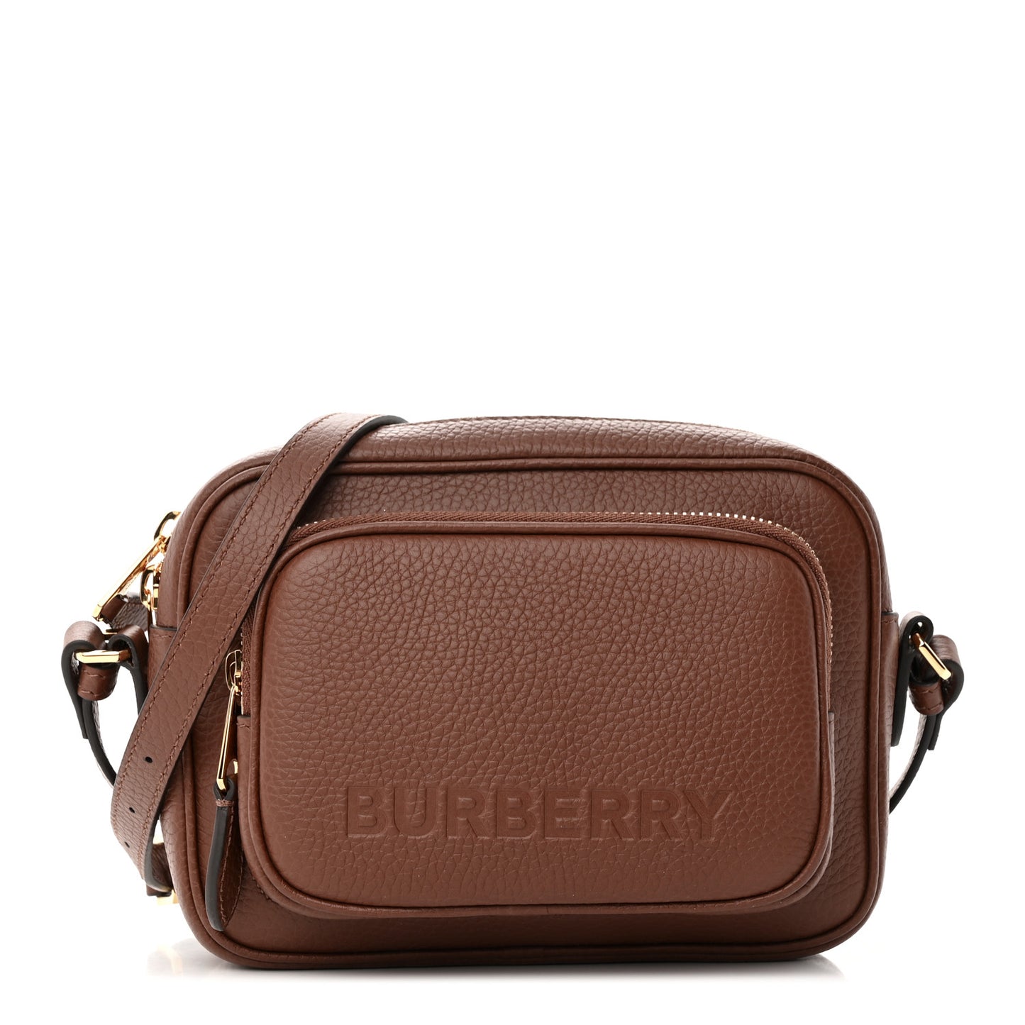 Grained Calfskin Small Camera Bag Tan