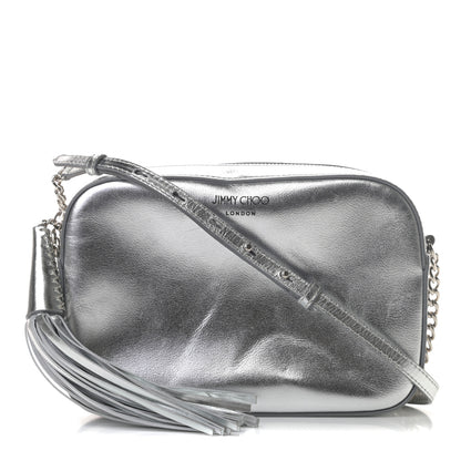 Jimmy Choo Metallic Calfskin Athini Camera Bag Silver 1 of 13