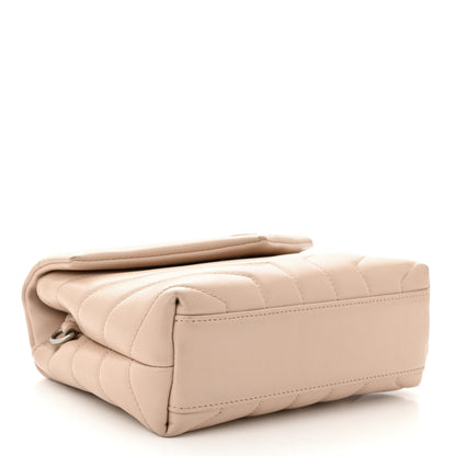 Saint Laurent Calfskin Y Quilted Monogram Toy Loulou Crossbody Bag Nude Powder 4 of 13