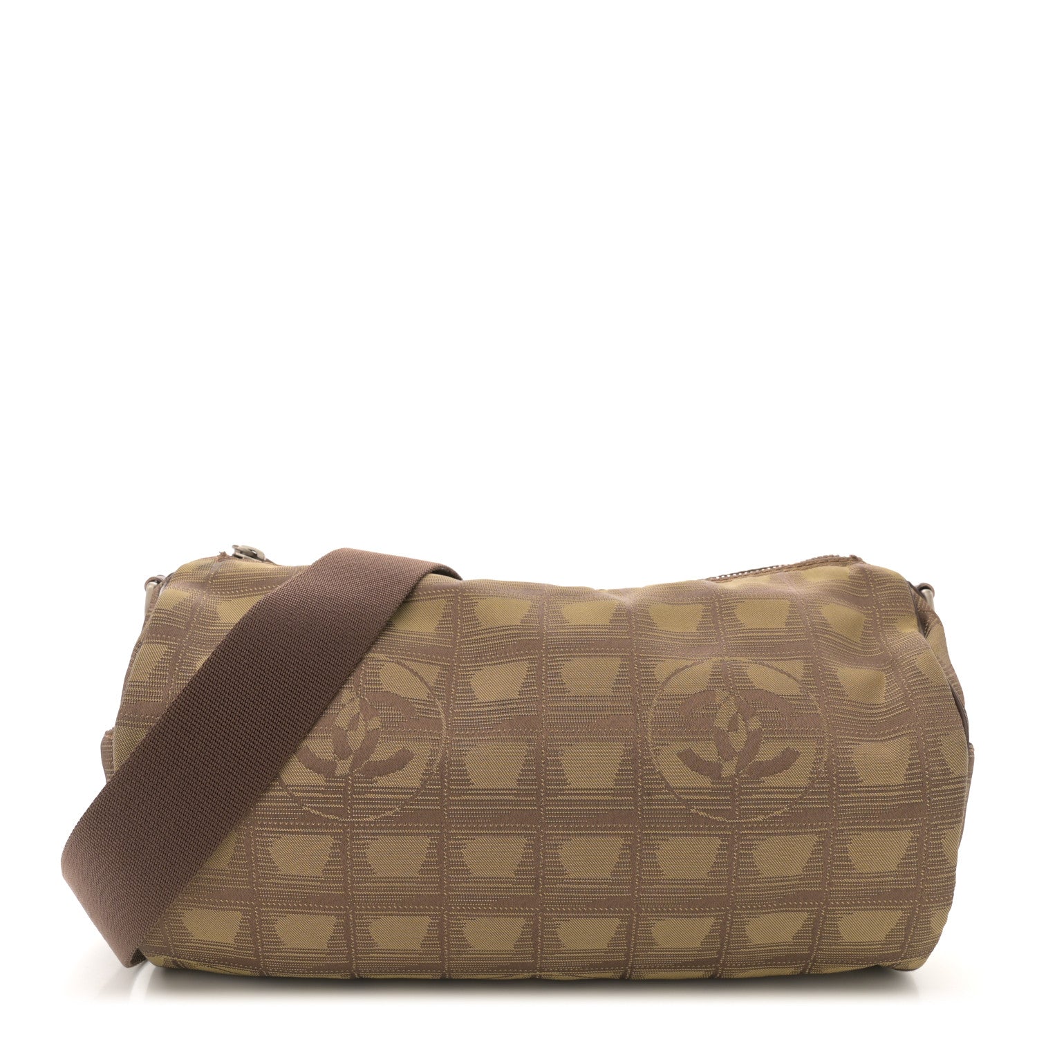 Chanel Nylon Travel Crossbody Bag Brown 1 of 10