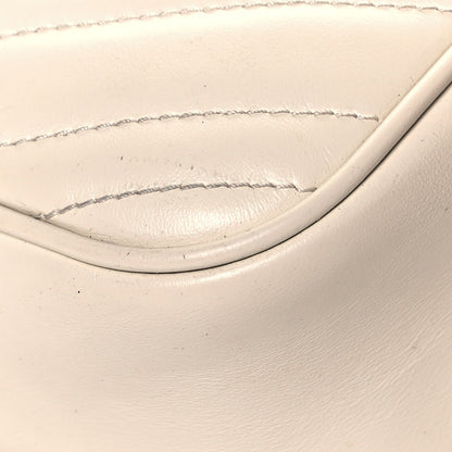 Gucci Calfskin Matelasse Small GG Marmont Chain Shoulder Bag White 10 of 18