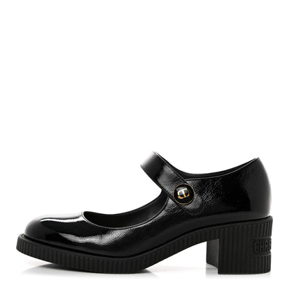 Christian Dior Crinkled Calfskin D-Doll 55mm Pumps 37 Black 1 of 9