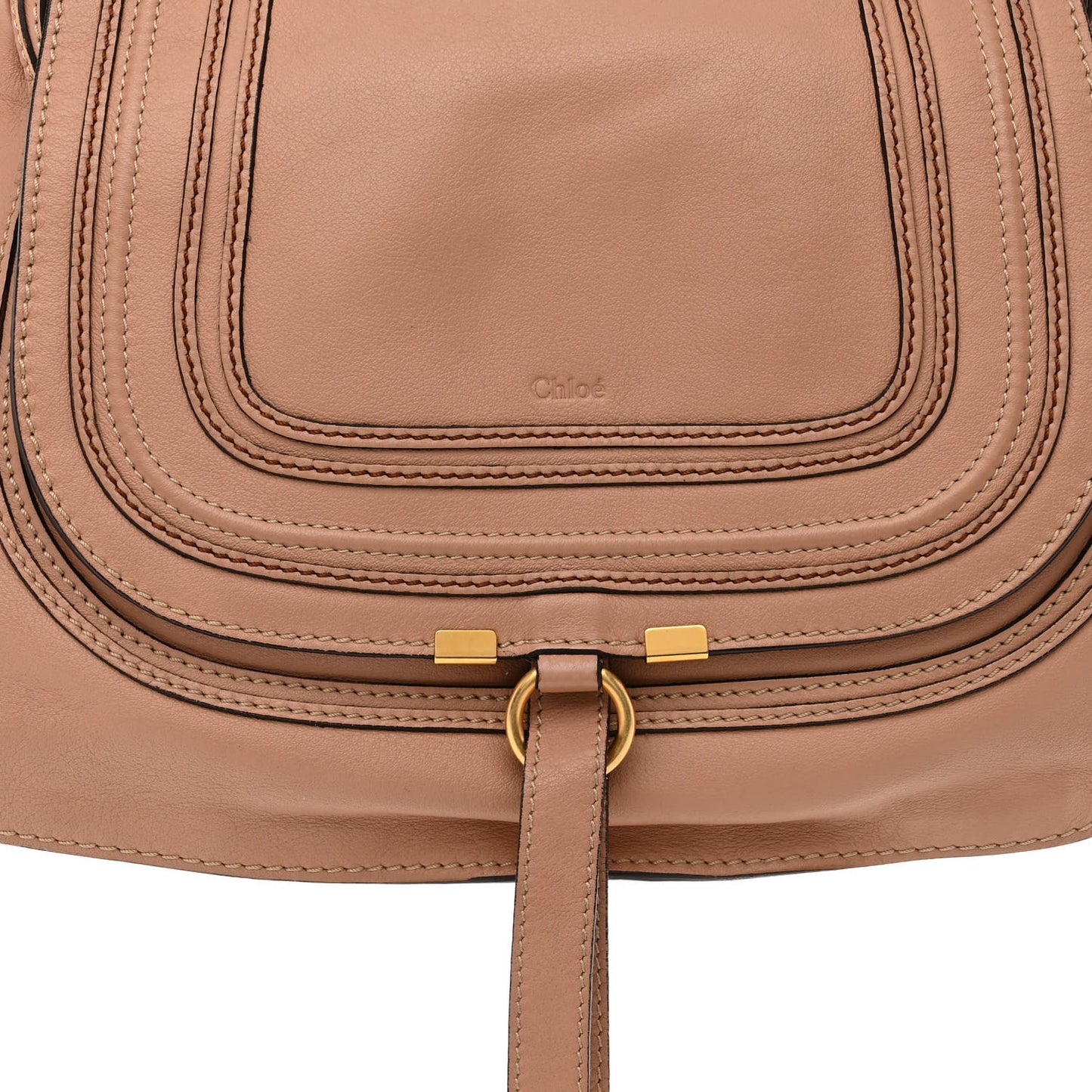 Calfskin Medium Marcie Satchel Nude