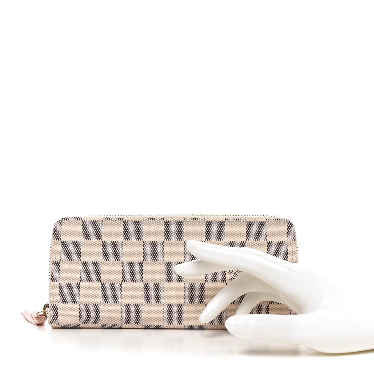 Louis Vuitton Damier Azur Clemence Wallet Rose Ballerine 2 of 7
