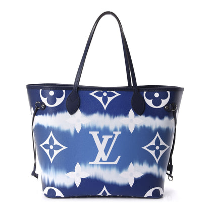 Louis Vuitton Monogram Escale Neverfull MM Blue 3 of 12