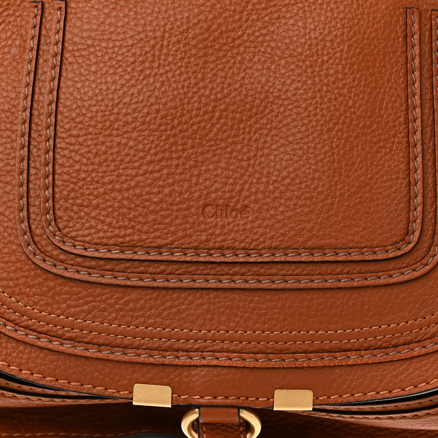 Chloe Calfskin Medium Marcie Satchel Tan 8 of 10